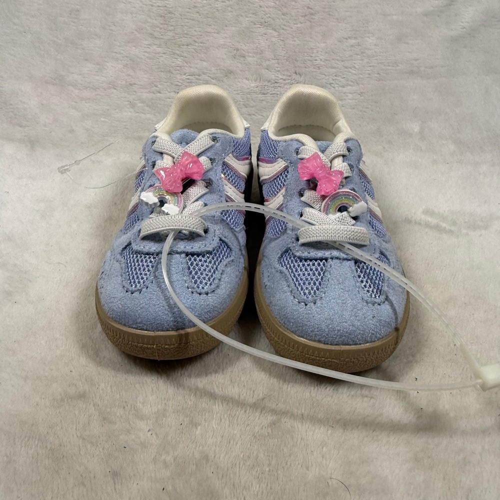 Steve Madden TDEANA-B Toddler Girls Sneakers Blue Pink Bow Rainbow Size 5M